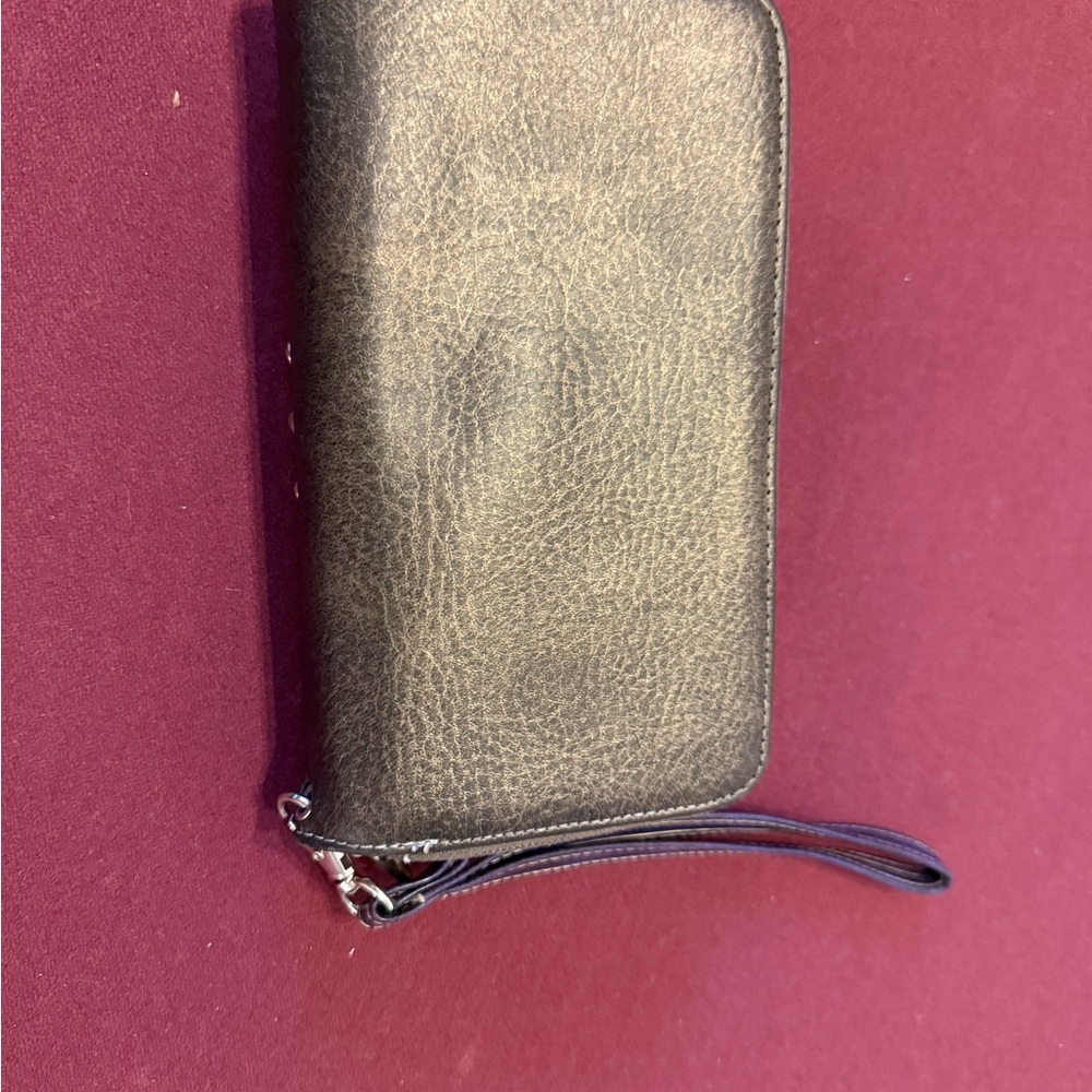 Black Leather Wristlet Wallet